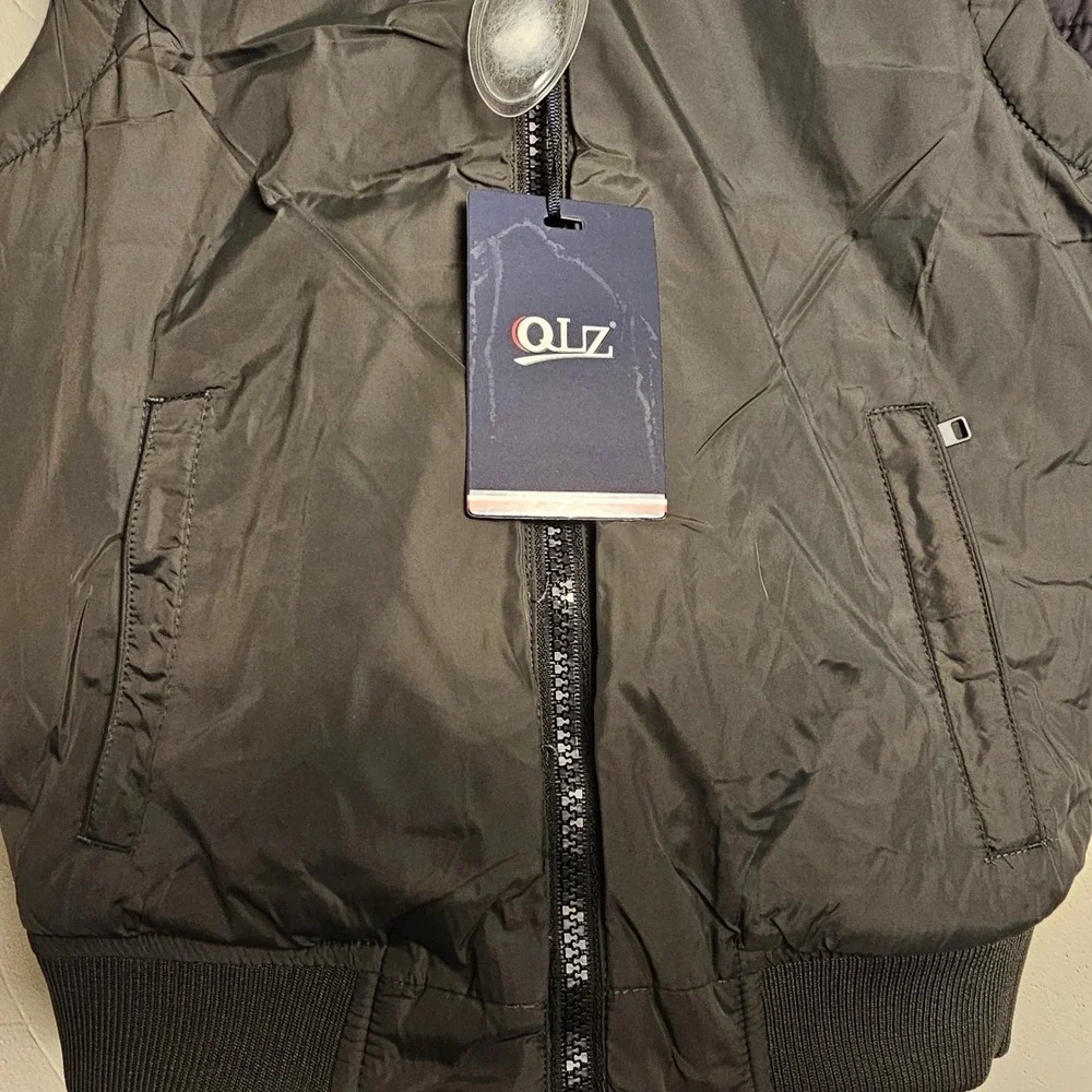 NASA Puffer‎ Vest Black Full Zip Reversable Size 6 Youth NWT